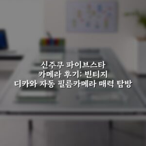 신주쿠 파이브스타 카메라 후기: 빈티지 디카와 자동 필름카메라 매력 탐방