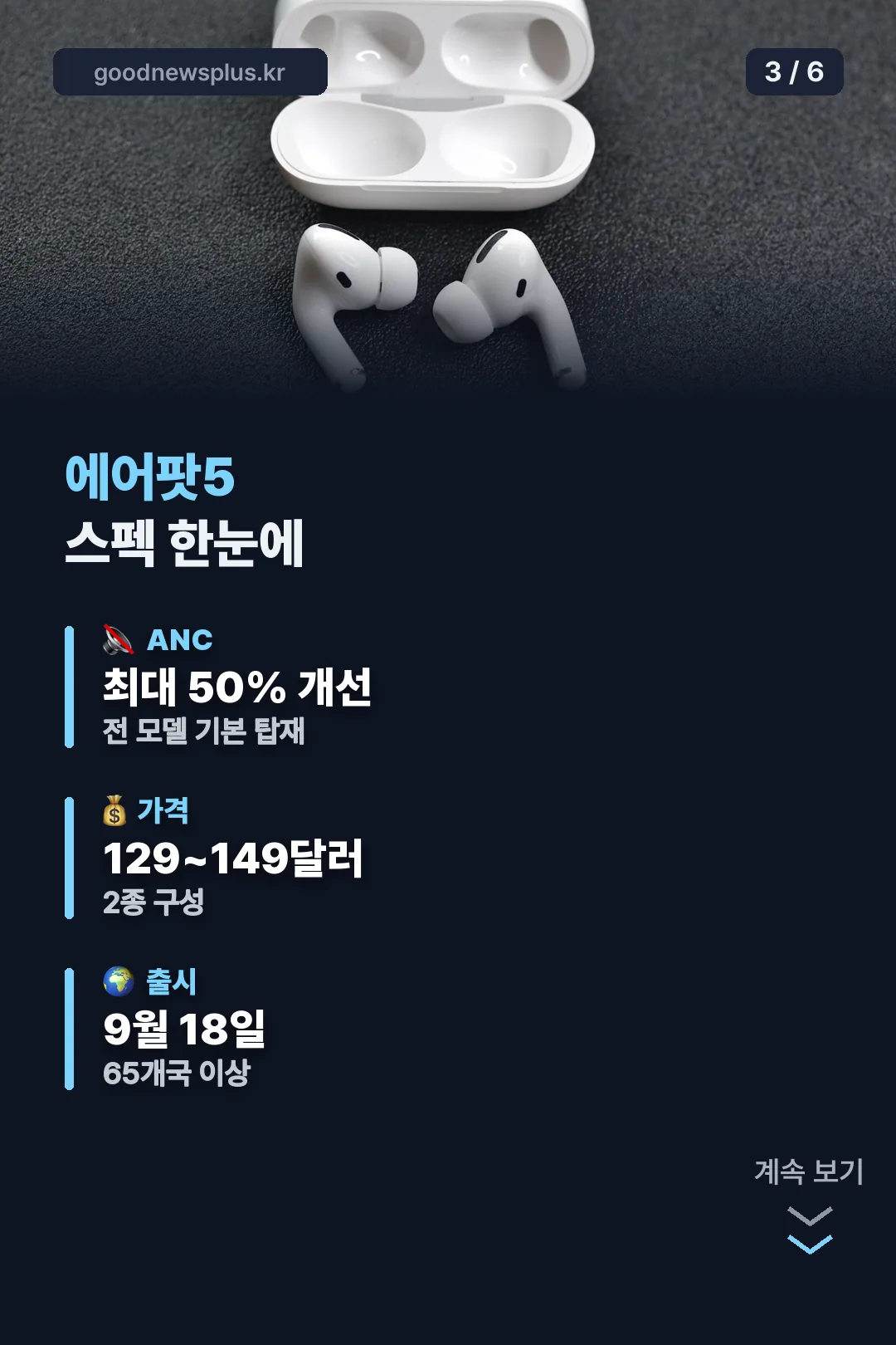 에어팟5 스펙 한눈에
