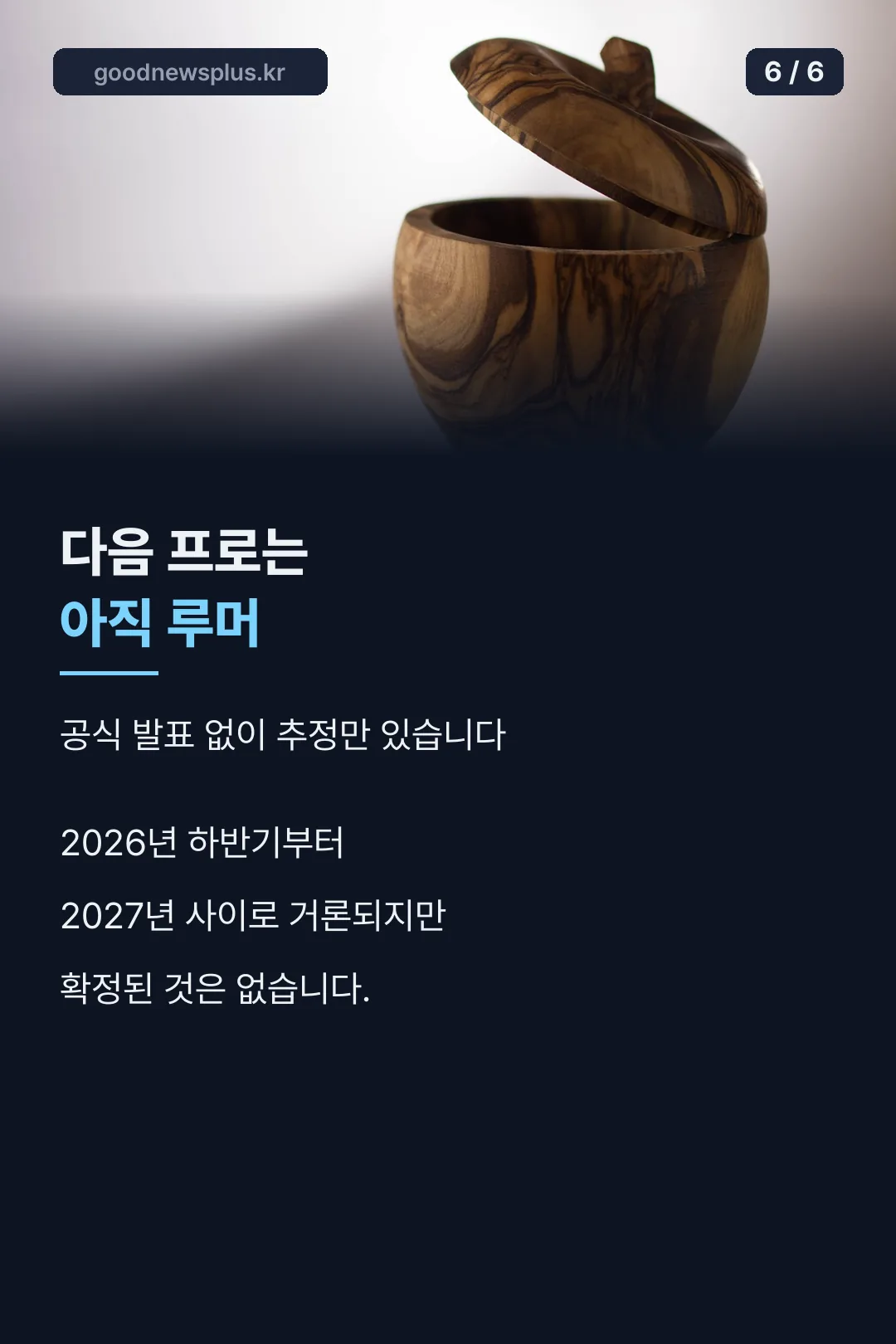 다음 프로 신제품 마무리