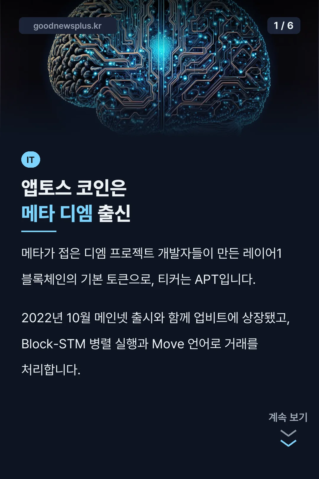 앱토스 코인은 메타 디엠 출신