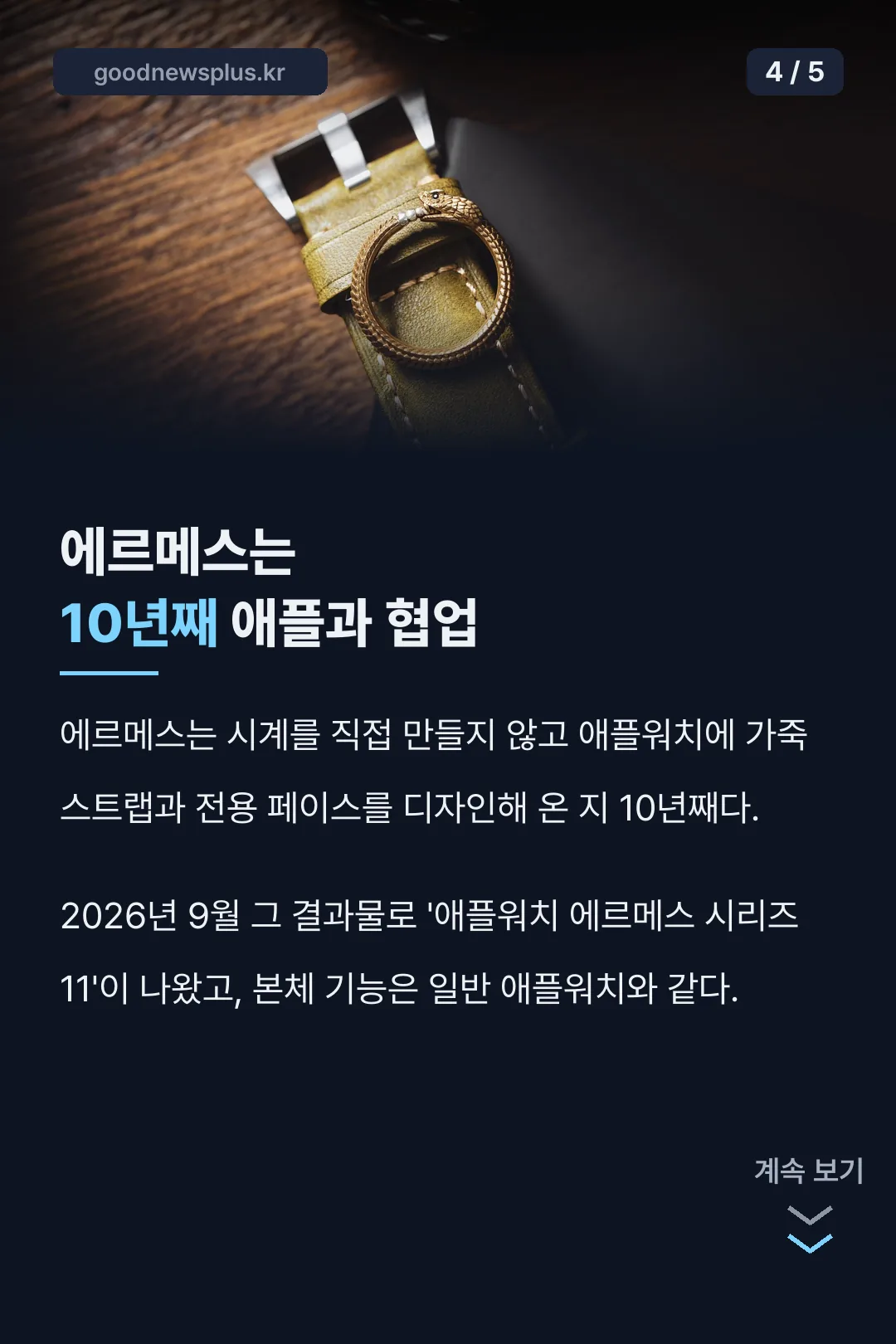 에르메스 애플워치 10년 협업